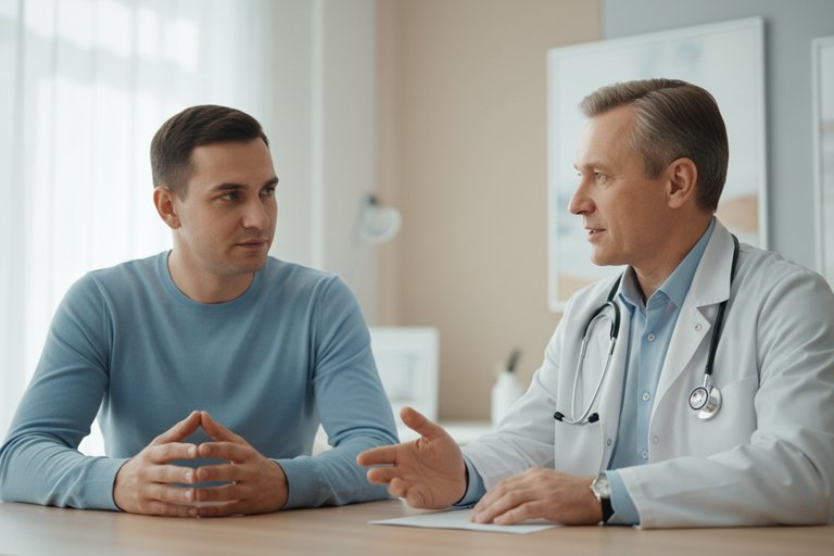 Врач консультирует пациента